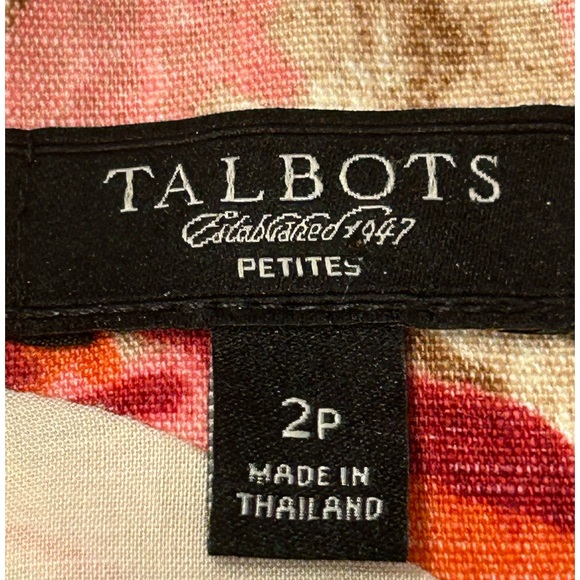 Talbots Sleeveless‎ Multi Color Floral Dress Sz 2 - Picture 4 of 13